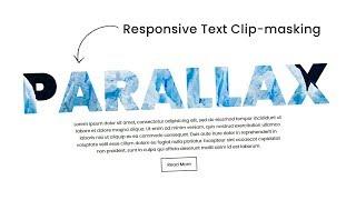 Responsive CSS Text Clip-Mask Parallax Scrolling Effects | Html5 CSS3 Masking