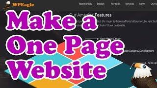 How to Make a ONE PAGE WEBSITE in WordPress