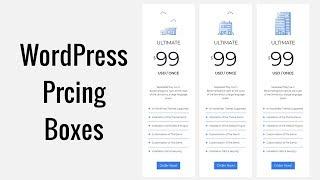 How To Add Pricing Boxes To WordPress?
