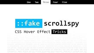 CSS Fake Scrollspy | CSS Trick
