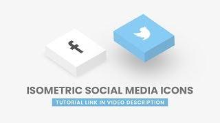 CSS Isometric Social Media Icons | CSS 3D Icon Hover Effects