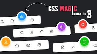 Magic Navigation Menu Indicator using Html CSS & Javascript | Curve Outside Effects 03