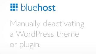 How to manually deactivate a WordPress plugin or theme