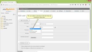 How To Create New Database User In PhpMyAdmin