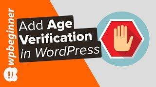 How to Add Age Verification to Your SIte in WordPress