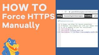 How to Force HTTPS Manually Using File Manager
