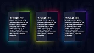 CSS3 Glowing Gradient Border Card UI Design | Html CSS