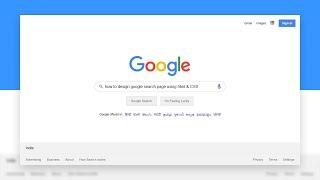 How To Design Google Search Page Website Using HTML & CSS From Scratch | Web Design Tutorials