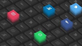 CSS 3D Isometric Social Media Icon Hover Effects | Fontawesome Icons
