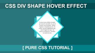 Css Div Hover Effect Tutorial - html5 Css3 Hover Effect