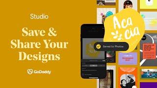 How to Save & Share Your Designs | GoDaddy Studio