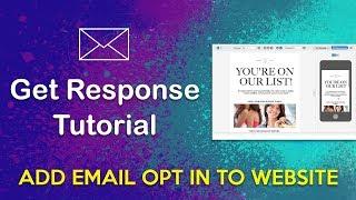 GetResponse Tutorial 2019 - Add in Email Opt-in & Pop-ups on WordPress Website