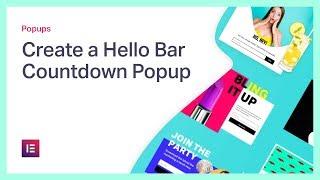 Create a Hello Bar Countdown Popup in WordPress
