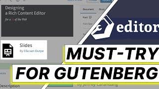 Must-try for Gutenberg! EditorsKit & Slides plugin.‍