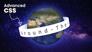 3D Rotating Text Around The Earth | CSS Animation Effects
