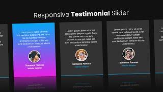 Responsive Testimonial Slider With CSS & Swiper.js | Responsive and Flexible Mobile Touch Slider