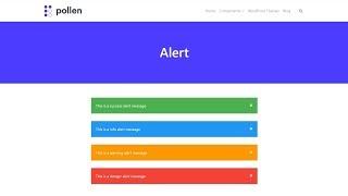 Alert Component Usage Guide - Pollen WordPress Plugin Free WPBakery Page Builder Addon