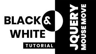 Black and White Text CSS Effects | jQuery Mousemove Event