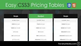 Easy Responsive CSS3 Pricing Tables