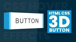 CSS 3D Isometric Button Hover Effects | Html CSS