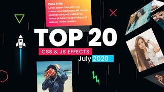 Top 20 CSS & Javascript Effects | July 2020