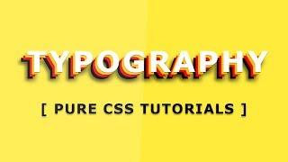 Css Text Layers Typography - Css Hover Effects - Html5 Css3 Tutorials