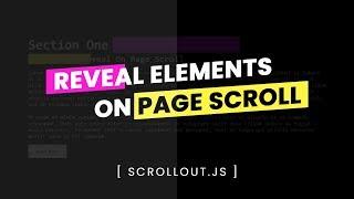 Reveal Elements On Scroll | Triggering CSS Animations on Scroll