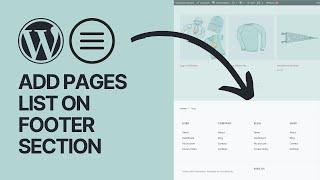 How To Add Pages List On Your WordPress Website Footer Section?