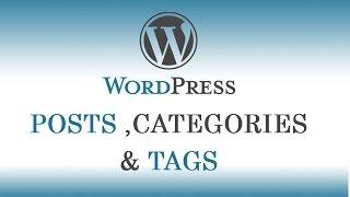 4.) WordPress Tutorials in Hindi / Urdu for Beginners - Posts, Categories & Tags