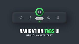 Navigation Tabs Menu Design using Html CSS & Javascript