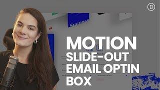 How to Add a Motion Slide-Out Email Optin Box with Divi's Scroll Effects