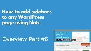 How to add columns to any WordPress page using the Note plugin