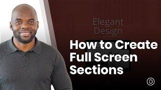 How to Create Full Screen Sections with Top and Bottom Scroll Links with Divi