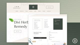 Get a FREE Header and Footer for Divi’s Herbal Remedy Layout Pack