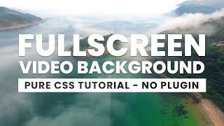 Fullscreen Video Background with Html & CSS