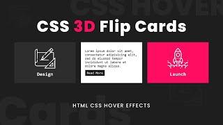 CSS Card Hover Effects | 3D Flip