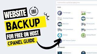 How To GENERATE A WEBSITE FULL BACKUP In Your Web Hosting Panel For Free?