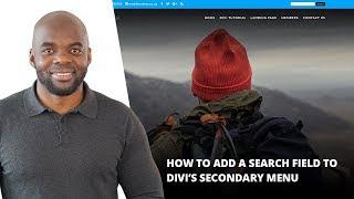 How to Add a Search Field to Divi’s Secondary Menu