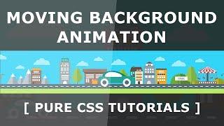 Pure CSS Moving Background Image - CSS Animation with keyframes - Repeating Background Animation