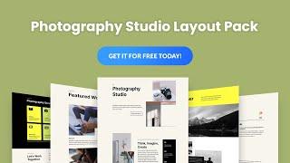Get a FREE Photography Studio Layout Pack for Divi