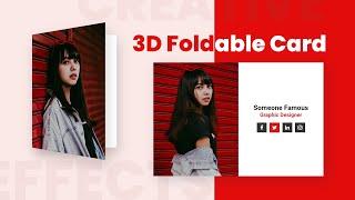 CSS 3D Foldable Card Hover Effects | How To Create a Flip Card with Html & CSS