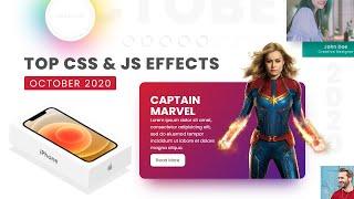 Top CSS & Javascript Animation & Hover Effects | October 2020