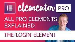 The Login Element Tutorial | Elementor Pro