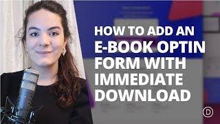 How to Add an E-book Optin Form with an Immediate Download to Divi’s SEO Layout Pack