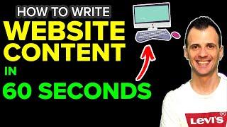 How To Write Content for Website: Write GREAT Website Content FAST