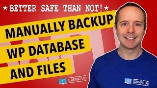 How To Manually Backup WordPress MySQL Database, Files and Folders | WP Learning Lab
