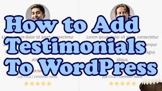 How to add TESTIMONIALS to WordPress