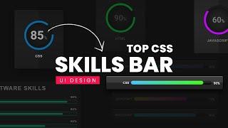 Top CSS3 Skills Bar UI Design with Cool Hover and Animation Effects