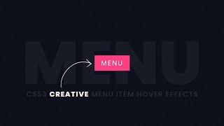 CSS3 Creative Menu Item Hover Effects | CSS Shiny