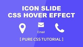 Icon Slide Hover Effect - Simple Css Hover Effect Tutorial
